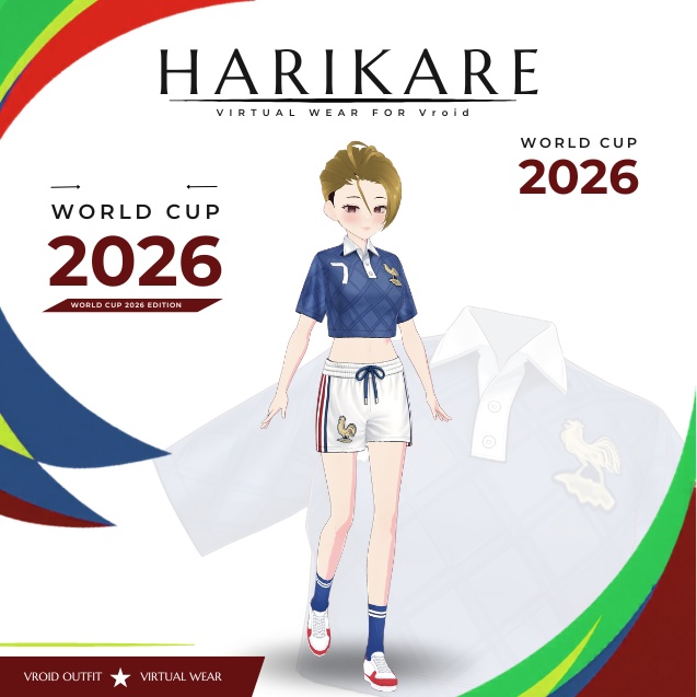 【VRoid Texture & Custom Item WORLD CUP 2026】 Parisian Pride ふらんすさぽーたーせっと
