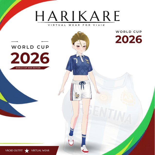 【VRoid Texture & Custom Item WORLD CUP 2026】 Parisian Pride  ふらんすさぽーたーせっと