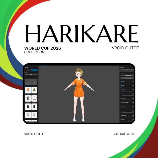 【VRoid Texture & Custom Item WORLD CUP 2026】Orange Glory おらんださぽーたーせっと | Dutch Sunshine