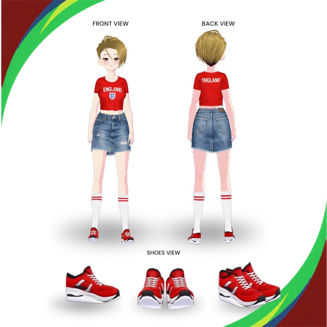 【VRoid Texture & Custom Item WORLD CUP 2026】Three Lions Spirit いんぐらんどさぽーたーせっと | Urban England