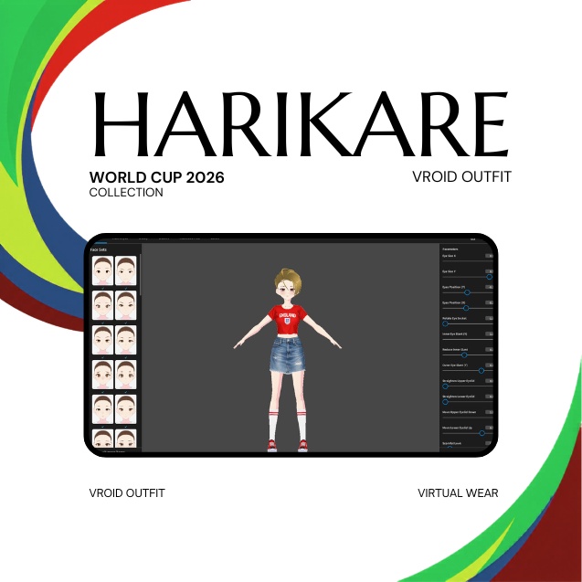 【VRoid Texture & Custom Item WORLD CUP 2026】Three Lions Spirit いんぐらんどさぽーたーせっと | Urban England