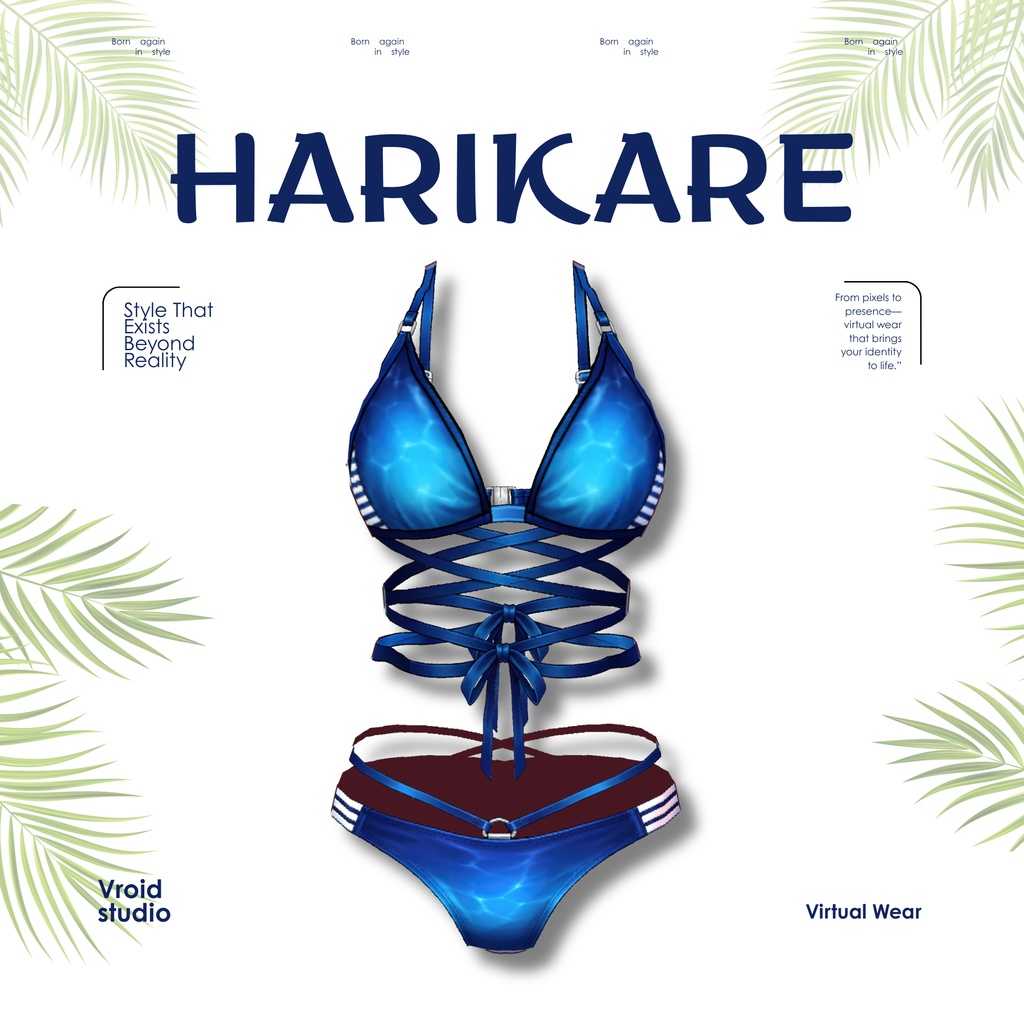 【VRoid Texture & Custom Item 】Blue Horizon Bikini  おーしゃんみらーじゅびきに