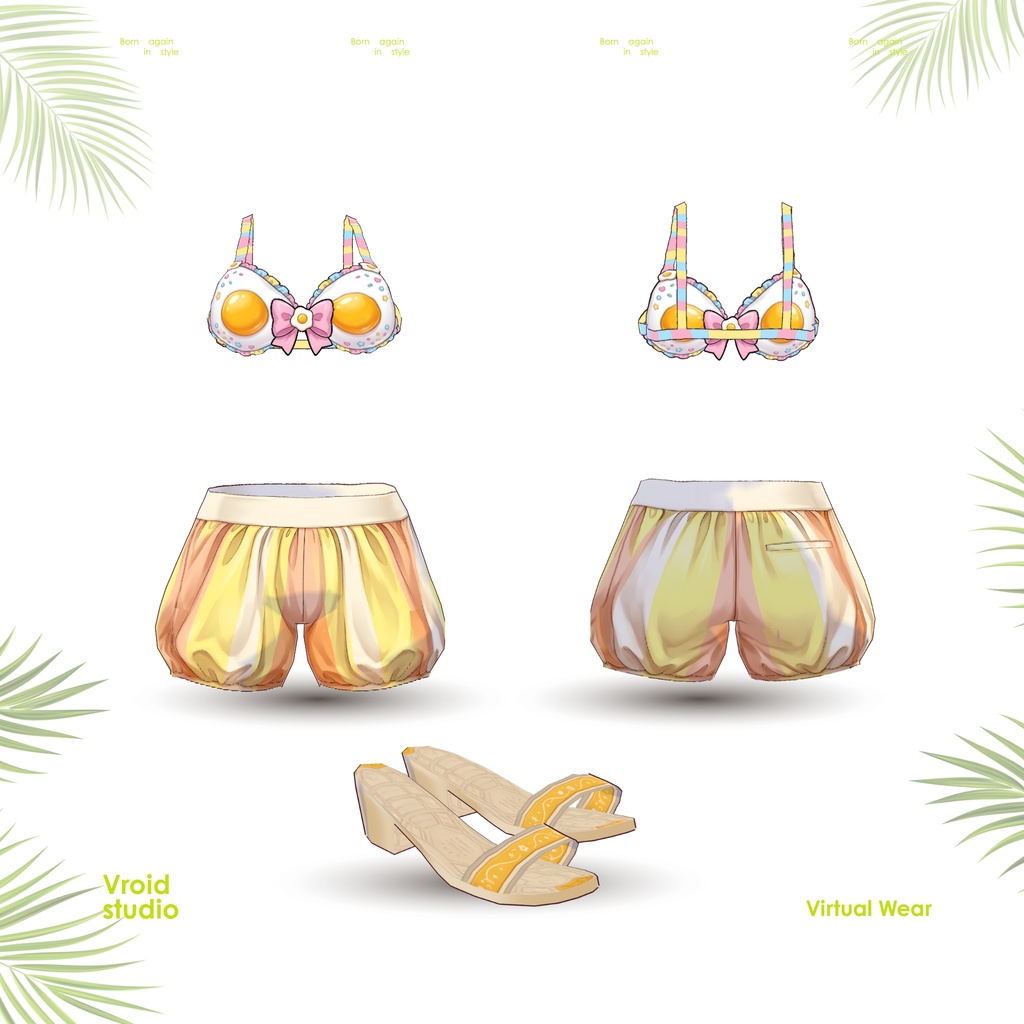 【VRoid Texture & Custom Item】Sunny Egg Splash さんにーさいどすぷらっしゅ