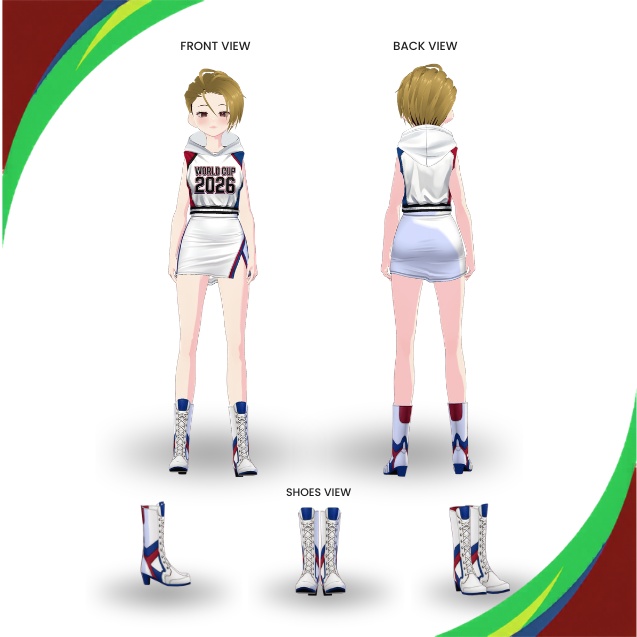【VRoid Texture & Custom Item WORLD CUP 2026】Global Victory Cheer Set グローバルビクトリーチアセット - Seoul Victory Set