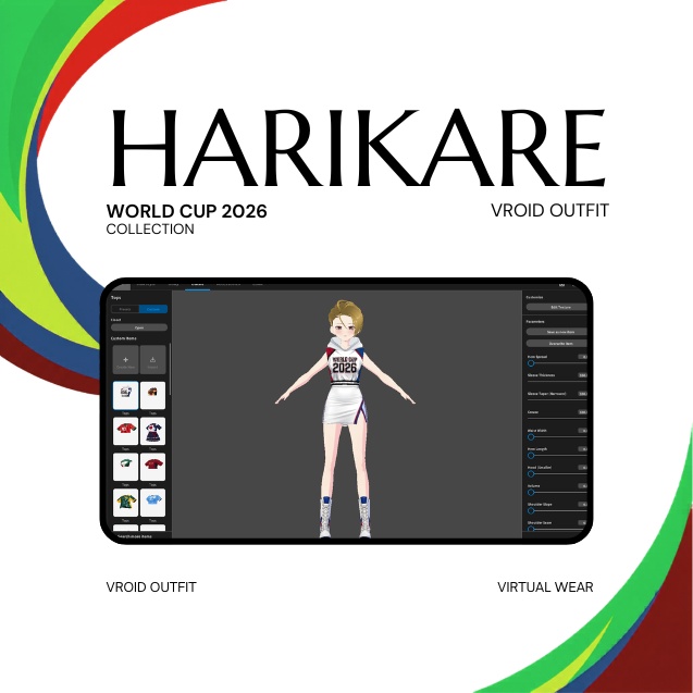 【VRoid Texture & Custom Item WORLD CUP 2026】Global Victory Cheer Set グローバルビクトリーチアセット - Seoul Victory Set
