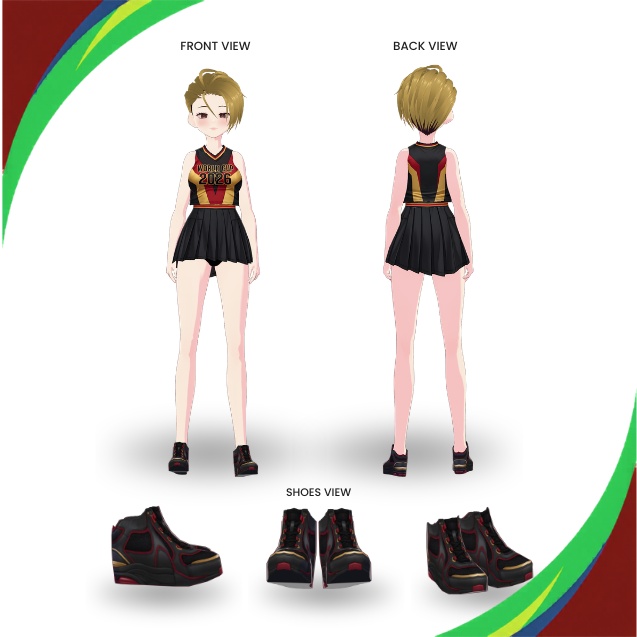 【VRoid Texture & Custom Item WORLD CUP 2026】Golden Victory Cheer Set ゴールデンビクトリーチアセット |