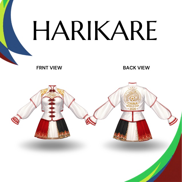 【VRoid Texture & Custom Item WORLD CUP 2026】Crimson Dynasty Cheer Set 紅華応援スタイル | China