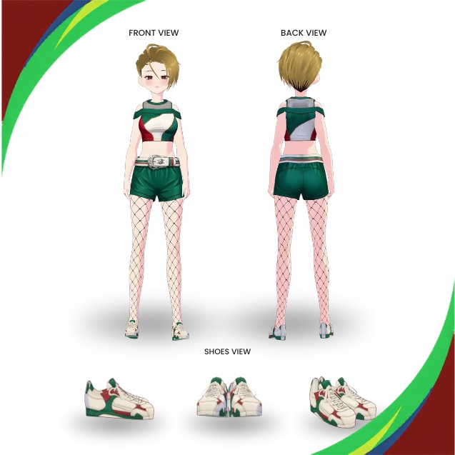 【VRoid Texture & Custom Item WORLD CUP 2026】Aztec Spirit Supporter Set アステカスピリット応援セット | meksiko
