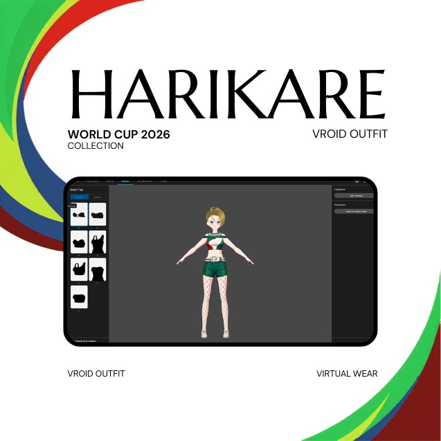 【VRoid Texture & Custom Item WORLD CUP 2026】Aztec Spirit Supporter Set アステカスピリット応援セット | meksiko