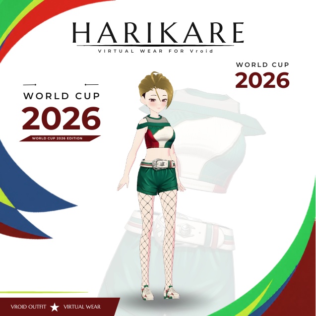 【VRoid Texture & Custom Item WORLD CUP 2026】Aztec Spirit Supporter Set アステカスピリット応援セット | meksiko
