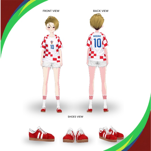 【VRoid Texture & Custom Item WORLD CUP 2026】Checkered Flame Supporter Set 市松の炎応援セット | Victory Checkers