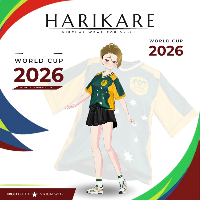 【VRoid Texture & Custom Item 】ぐりーんさっかーゆにふぉーむ ⚽ | Green Gold Aura