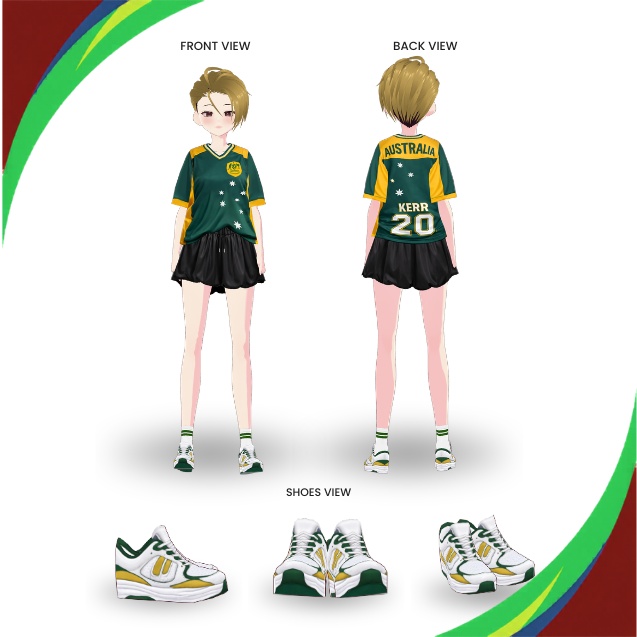 【VRoid Texture & Custom Item 】ぐりーんさっかーゆにふぉーむ ⚽ | Green Gold Aura