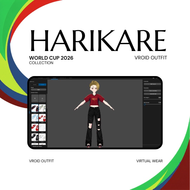 【VRoid Texture & Custom Item】わーるどかっぷおうえん 2026 すぺいん | Spain