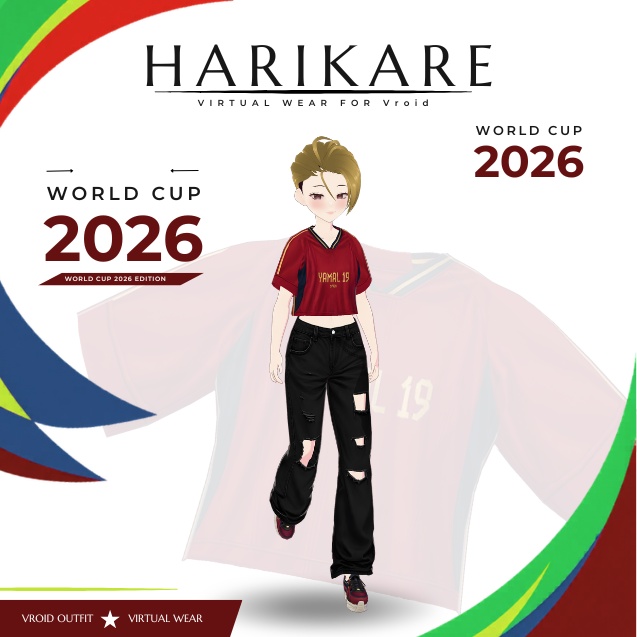 【VRoid Texture & Custom Item】わーるどかっぷおうえん 2026 すぺいん | Spain