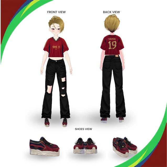 【VRoid Texture & Custom Item】わーるどかっぷおうえん 2026 すぺいん | Spain
