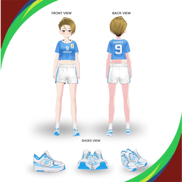 【VRoid Texture & Custom Item】わーるどかっぷおうえん 2026 うるぐあい | Azure Uruguay
