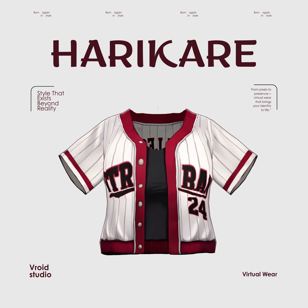 【VRoid Texture & Custom Item】Crimson Baseball Supporter Set クリムゾンベースボールサポーターセット | Red Dugout