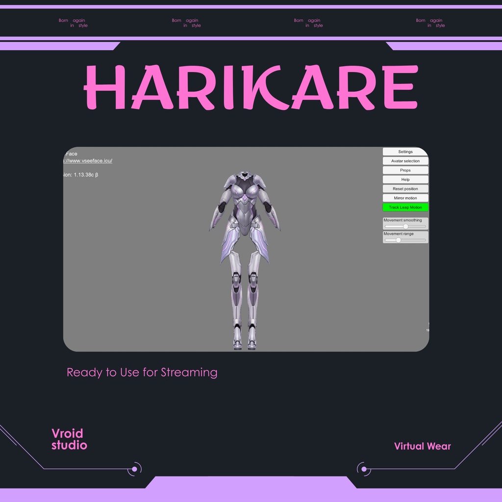 Cyberpunk Techwear knigth suit | VRChat clothing asset | vtuber fashion | Vroid clothing | Quantum Knight