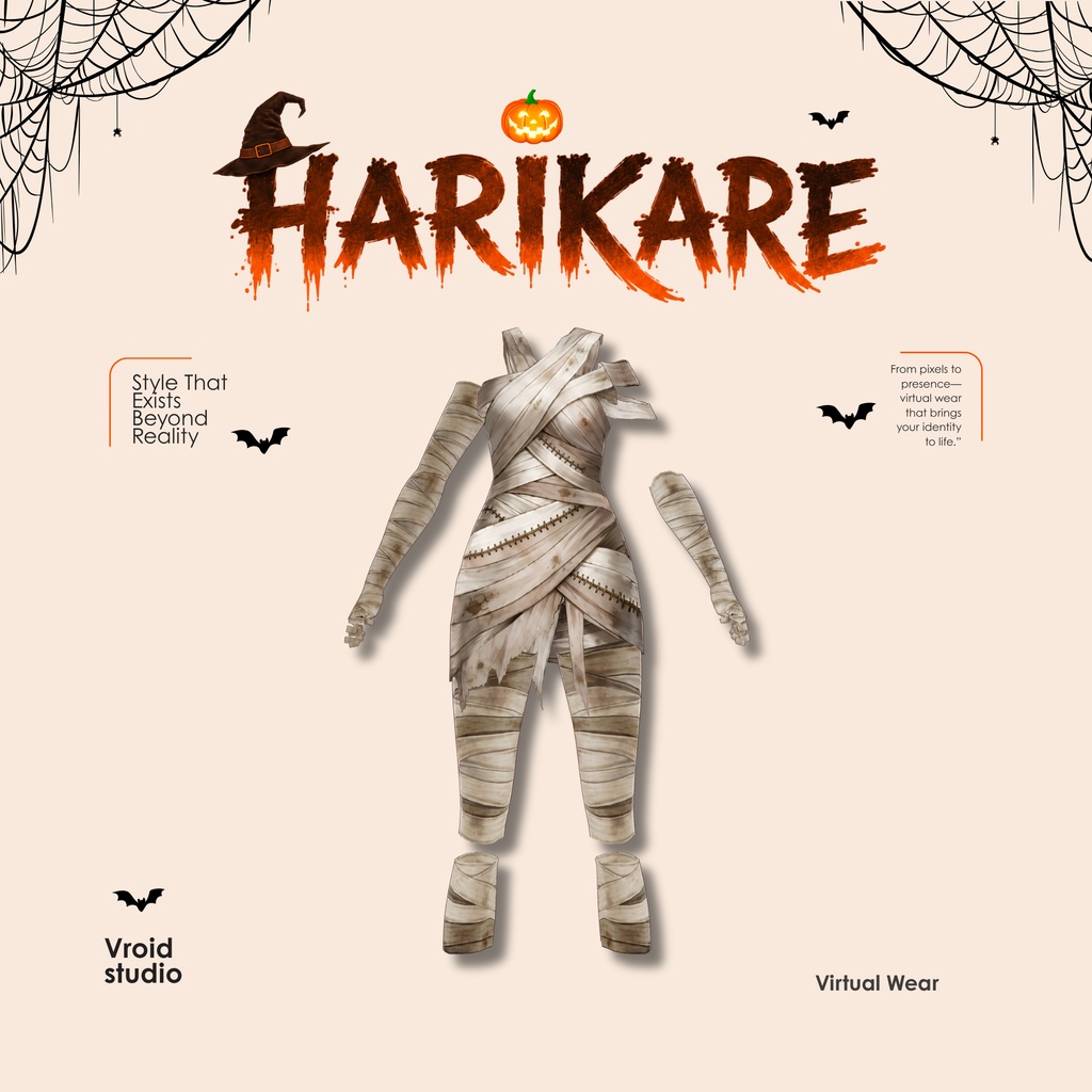 ハロウィン ミイラ Halloowen costume For VRChat vtuber Vroid fashion asset