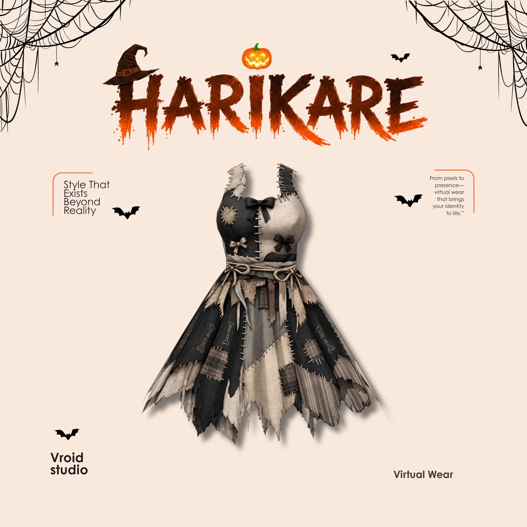 ハロウィン ミイラ  voodoo Doll Cloth VRChat vtuber Vroid fashion asset