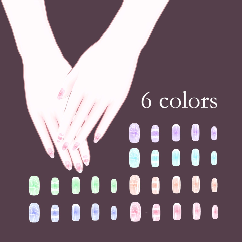 14アバター対応✦ハートチークネイル