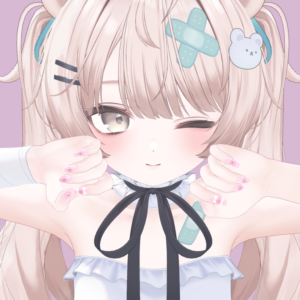 14アバター対応✦ハートチークネイル