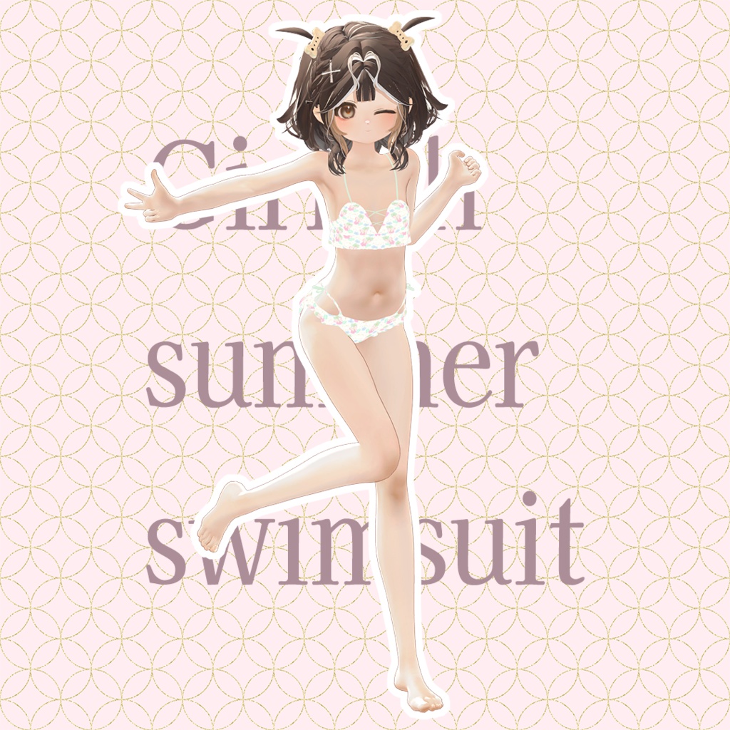 ガールズ夏水着/Girlish summer swimsuit ✦6アバター対応