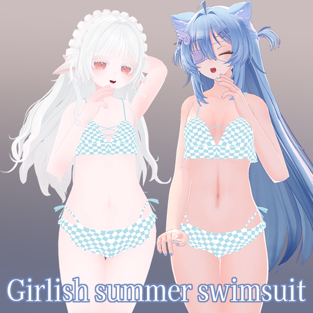 ガールズ夏水着/Girlish summer swimsuit ✦6アバター対応