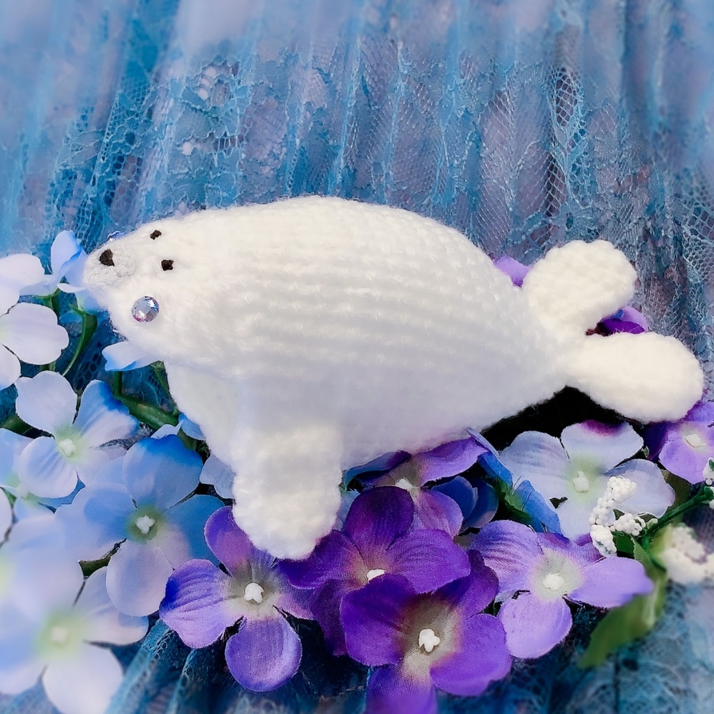 【もちもち編み着ぐるみ】あざらしくん