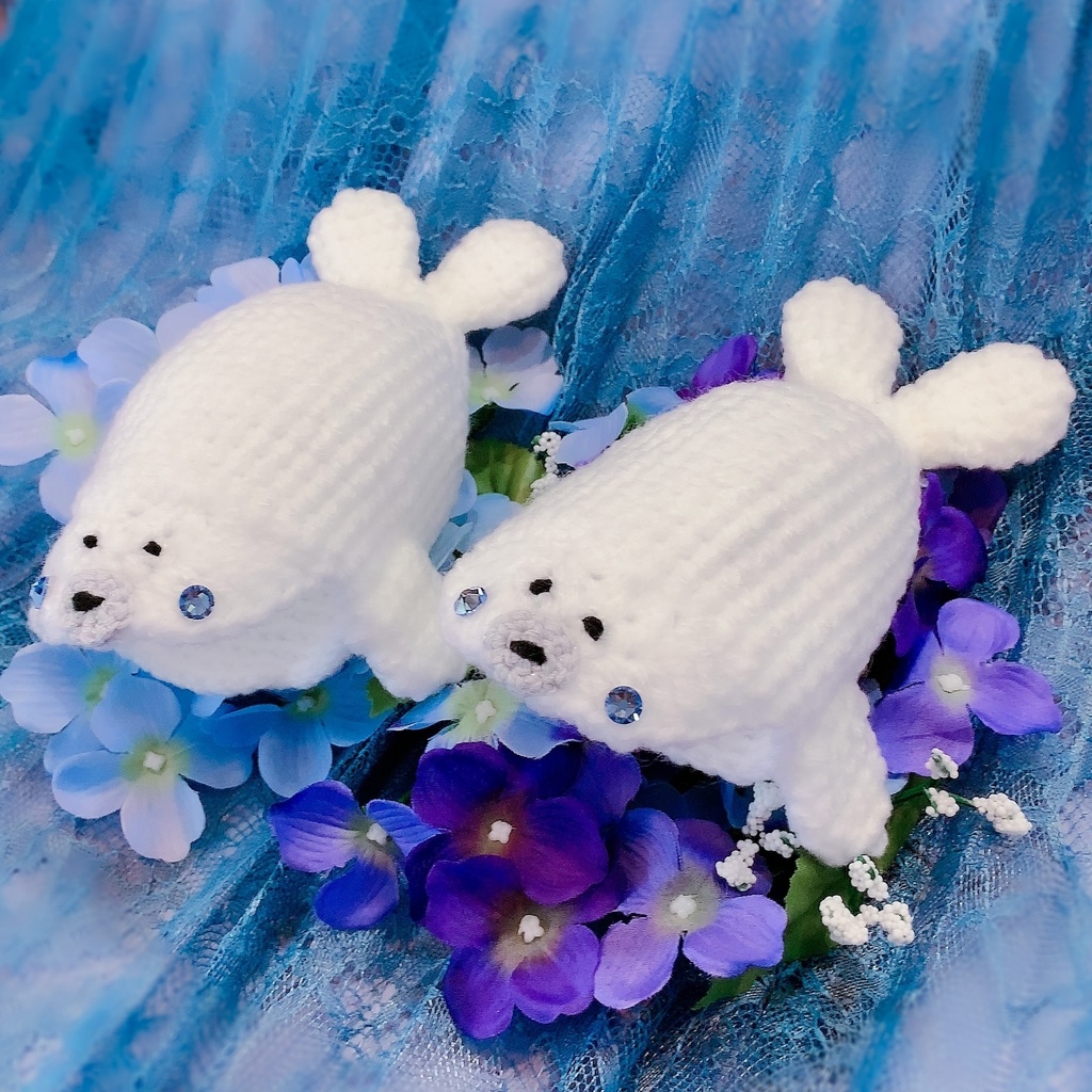 【もちもち編み着ぐるみ】あざらしくん