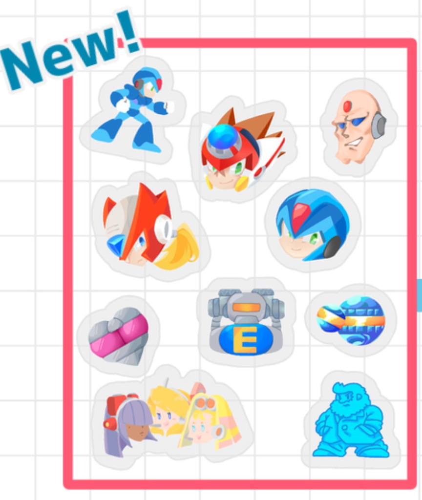 ロックマンX シャカシャカアクリルパーツ