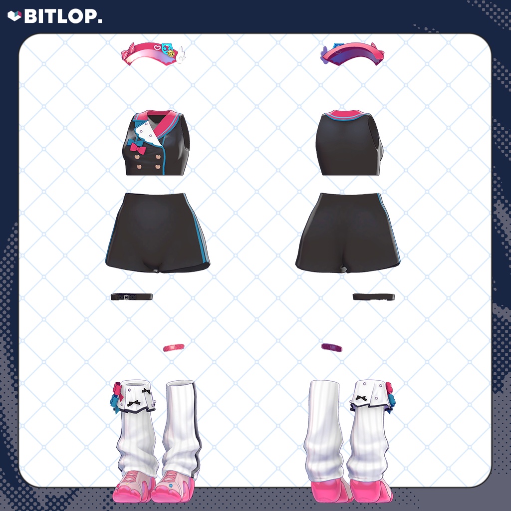 【衣装 / 靴】NEON LUNCH★Diner【複数アバター対応】#BITLOP3D