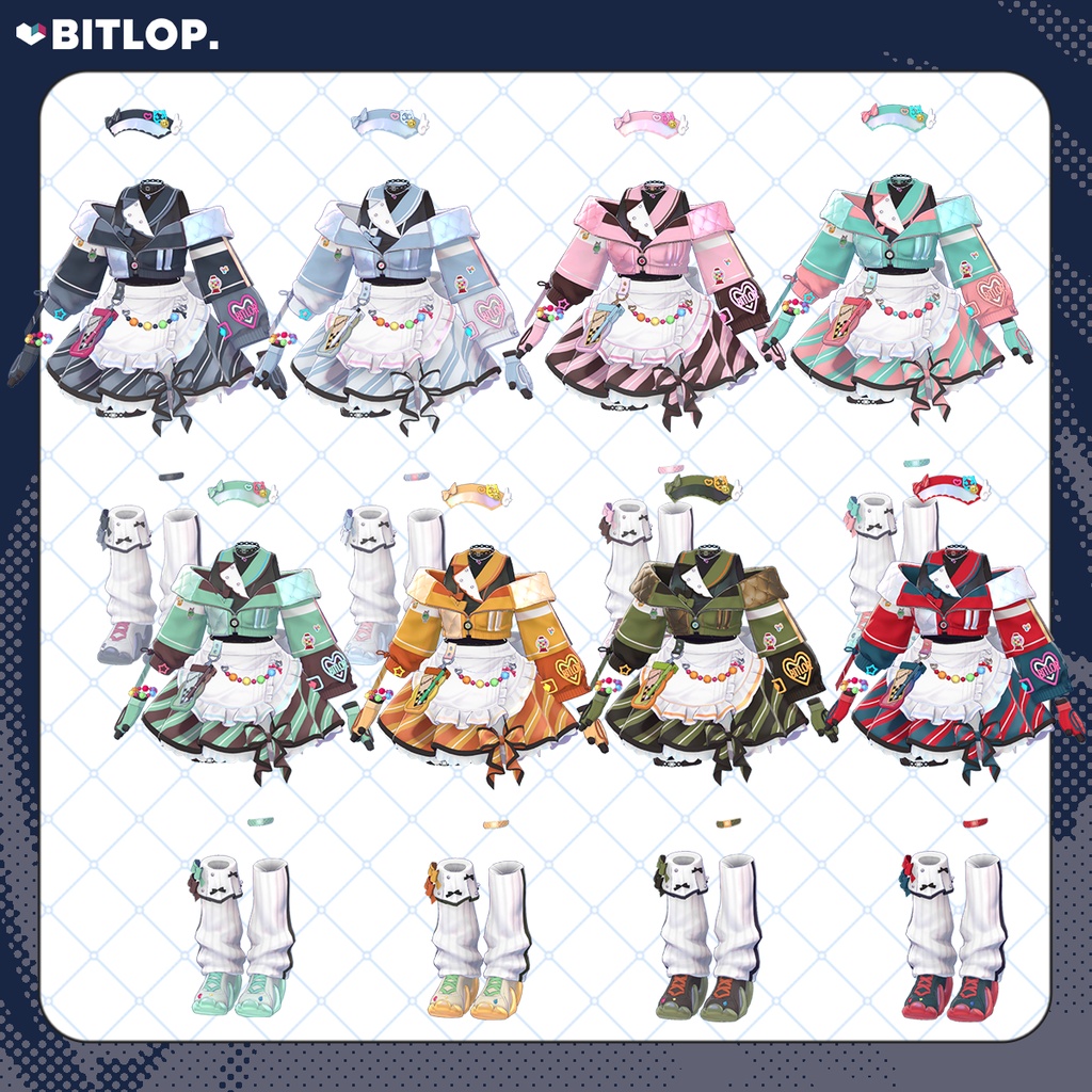 【衣装 / 靴】NEON LUNCH★Diner【複数アバター対応】#BITLOP3D