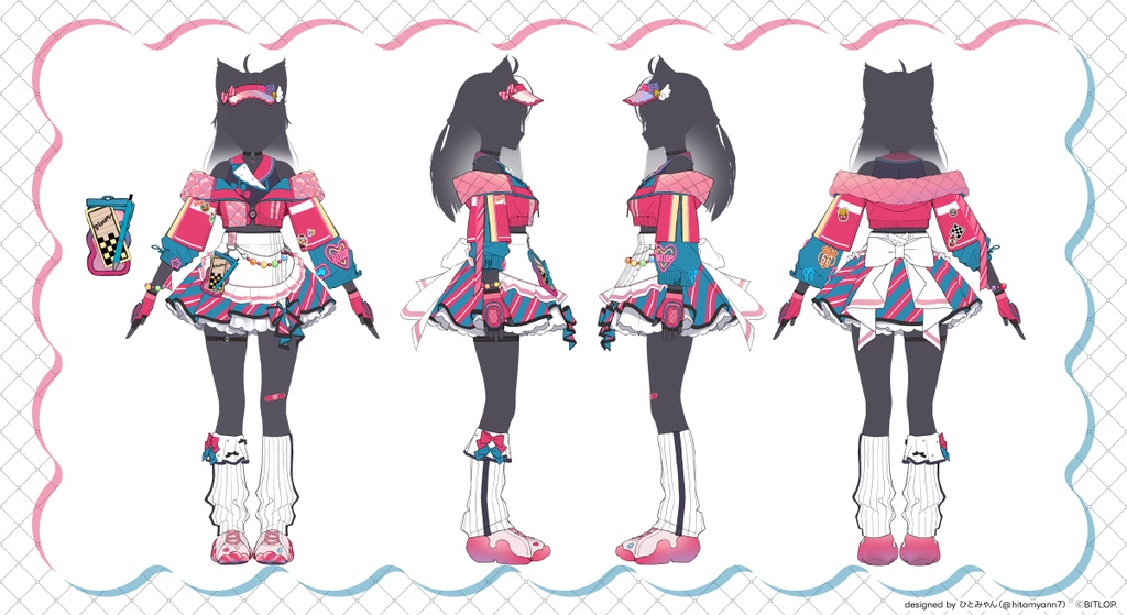 【衣装 / 靴】NEON LUNCH★Diner【複数アバター対応】#BITLOP3D