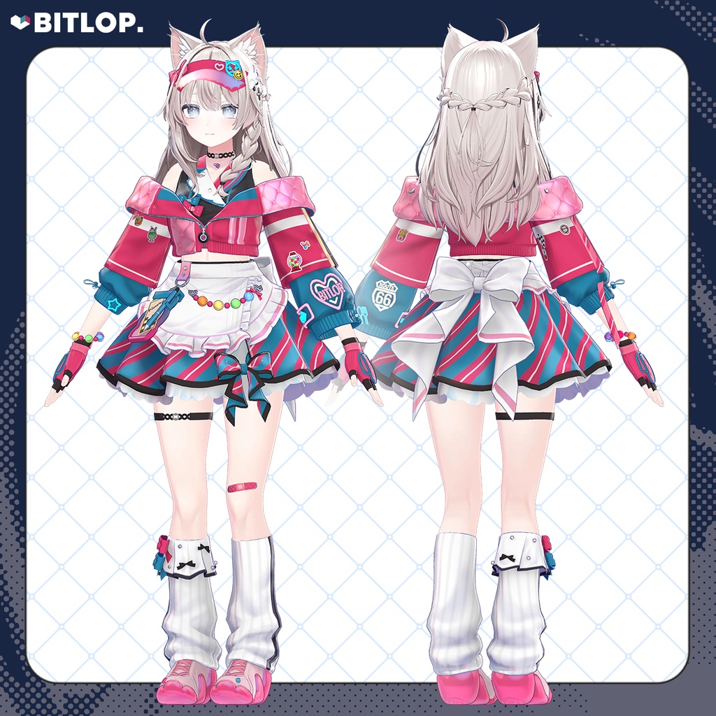 【衣装 / 靴】NEON LUNCH★Diner【複数アバター対応】#BITLOP3D