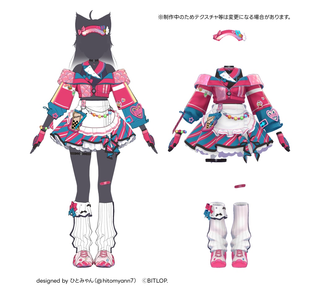 【衣装 / 靴】ダイナー衣装【複数アバター対応予定】#BITLOP3D