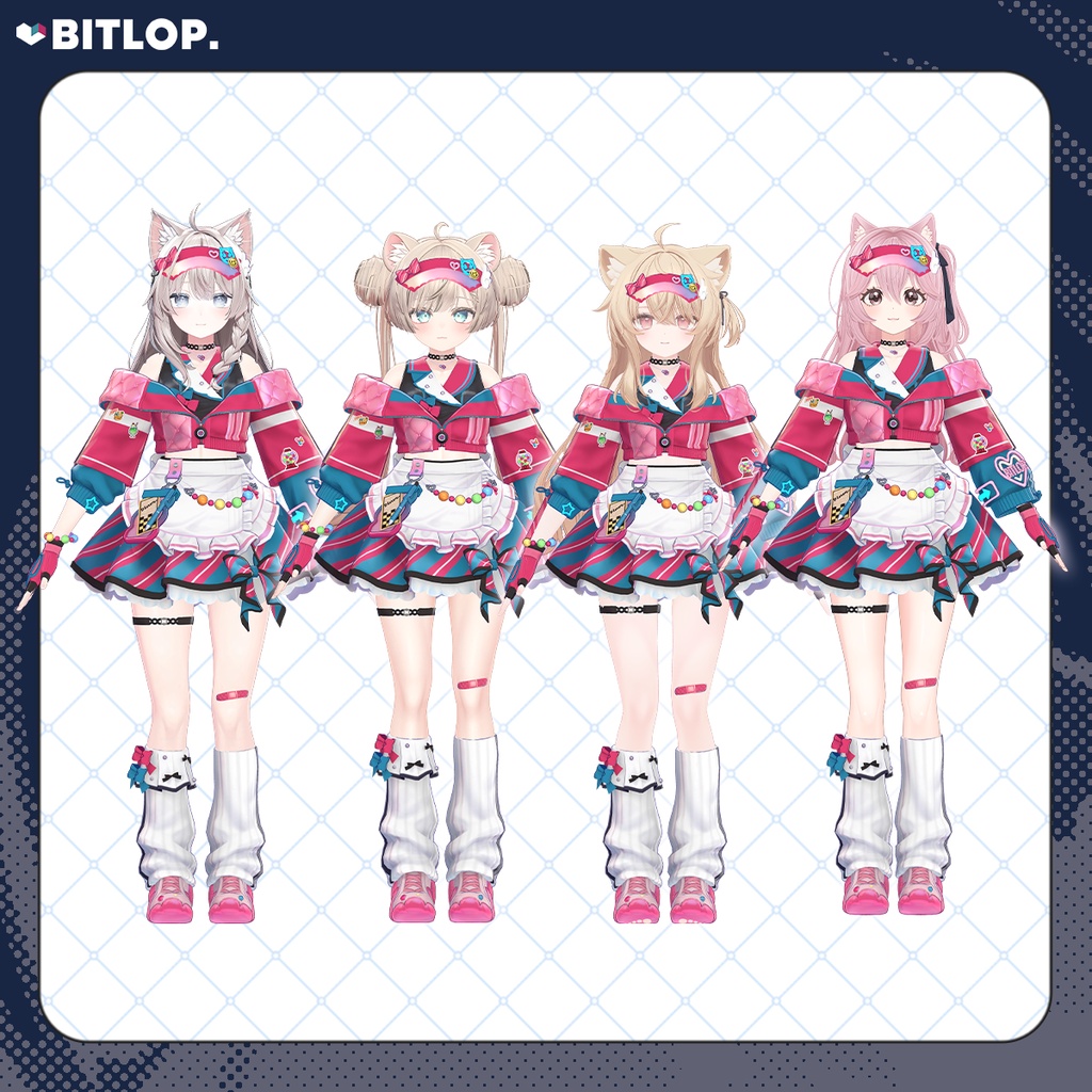 【衣装 / 靴】NEON LUNCH★Diner【複数アバター対応】#BITLOP3D