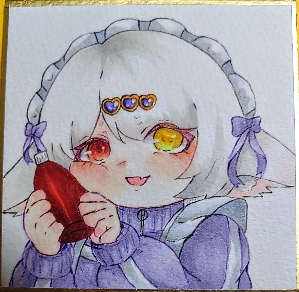 ミニ原画色紙(ジャージメイドシリーズ  うた)