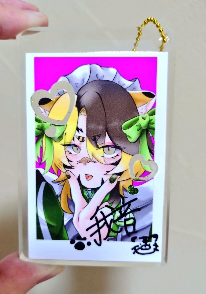 チェキ風グリッターキーホルダー