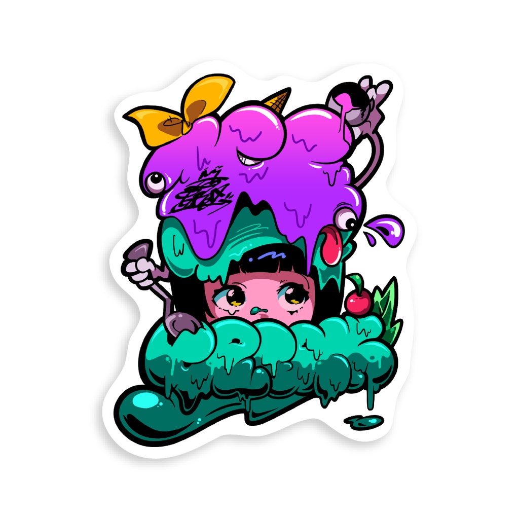 ICE CREAM ステッカー