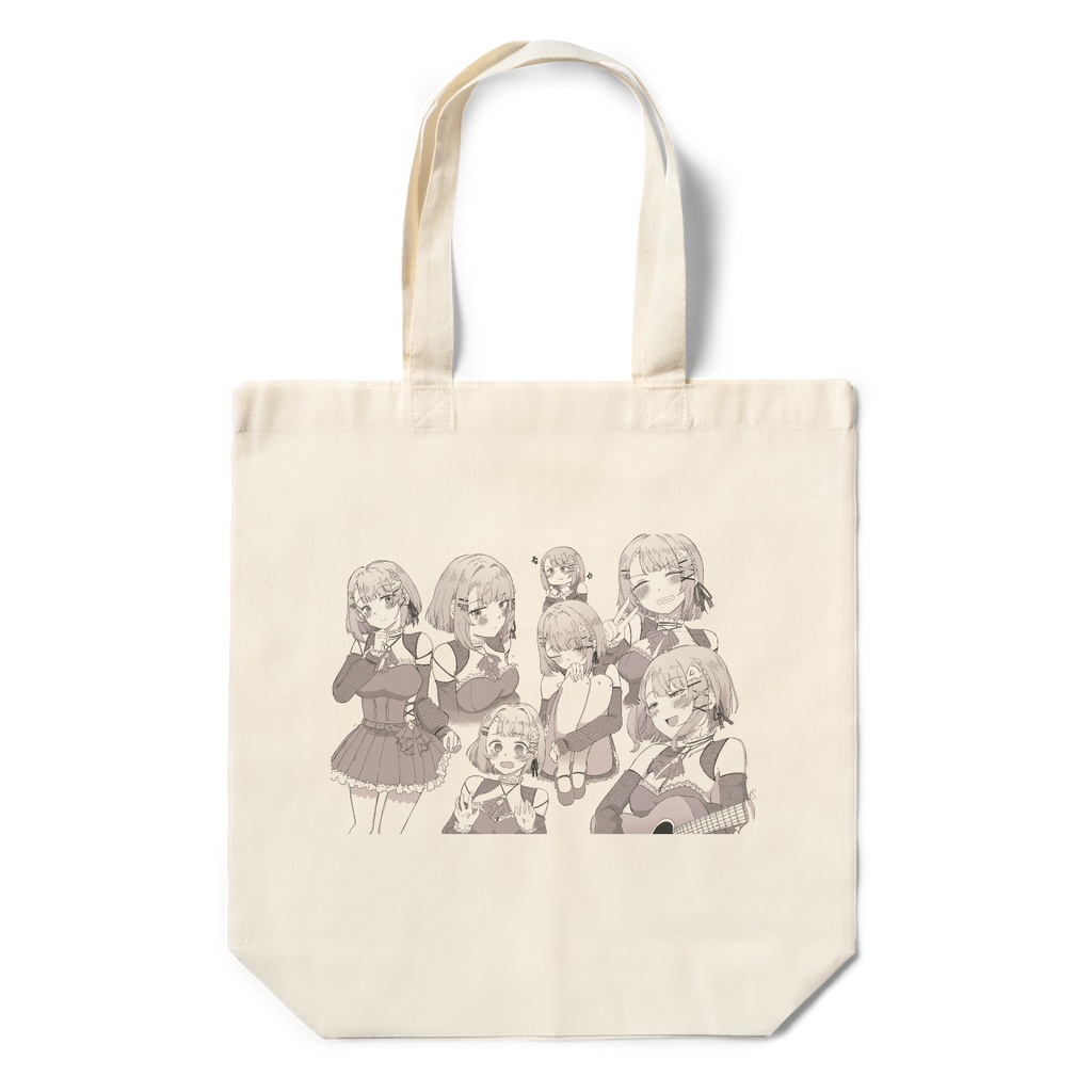ながやまめめ エコバッグ 髪ショートver