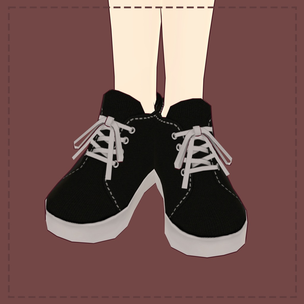 【VRoid】黒スニーカー | Black sneakers