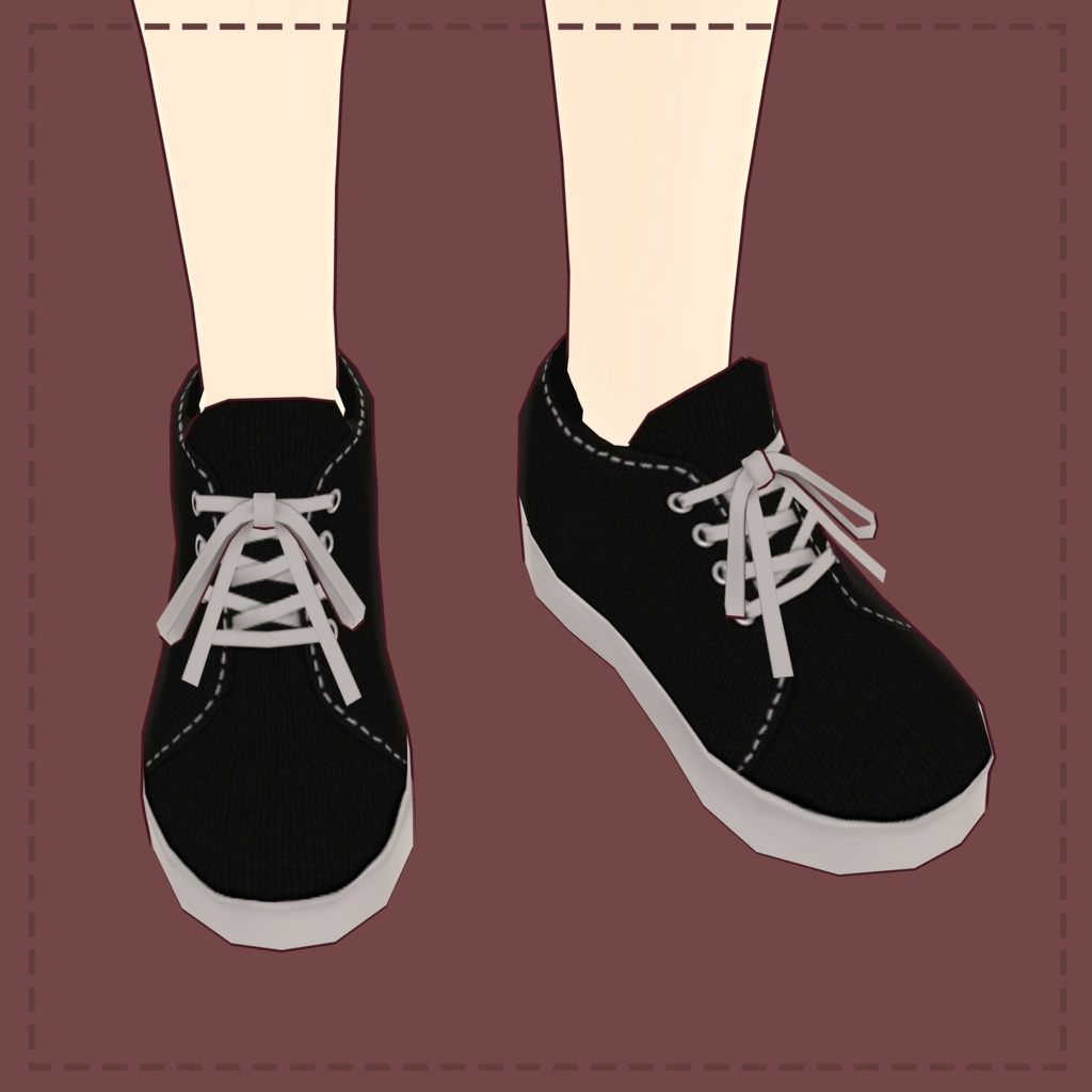 【VRoid】黒スニーカー | Black sneakers