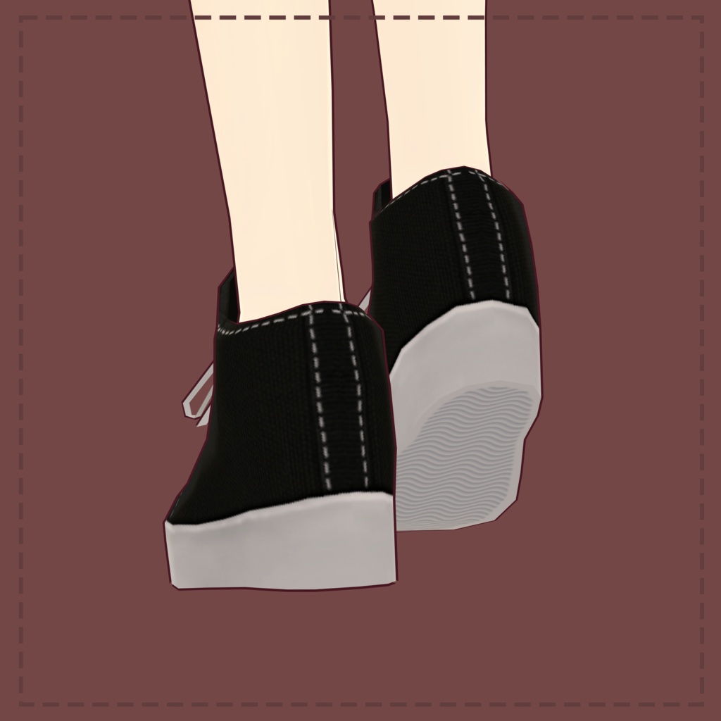 【VRoid】黒スニーカー | Black sneakers