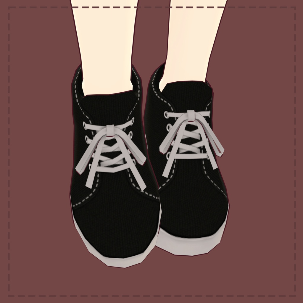 【VRoid】黒スニーカー | Black sneakers