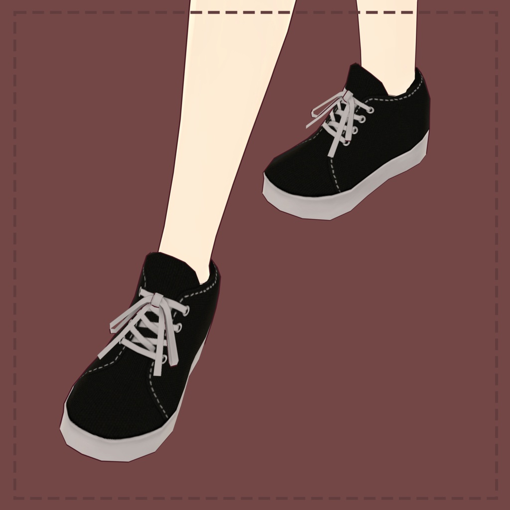 【VRoid】黒スニーカー | Black sneakers