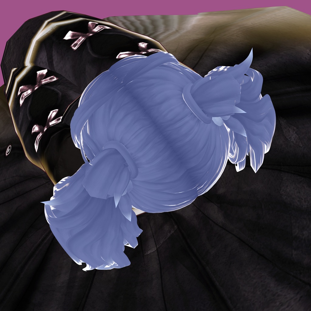 【VRoid】Hair presets 「Twintails with buns」14 colors