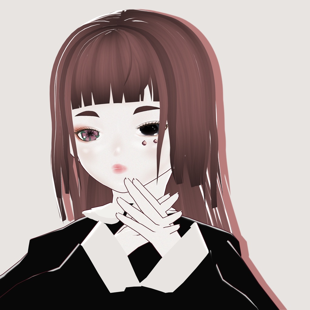 【VRoid】Hair preset 「flowerish horns」easy to change colors