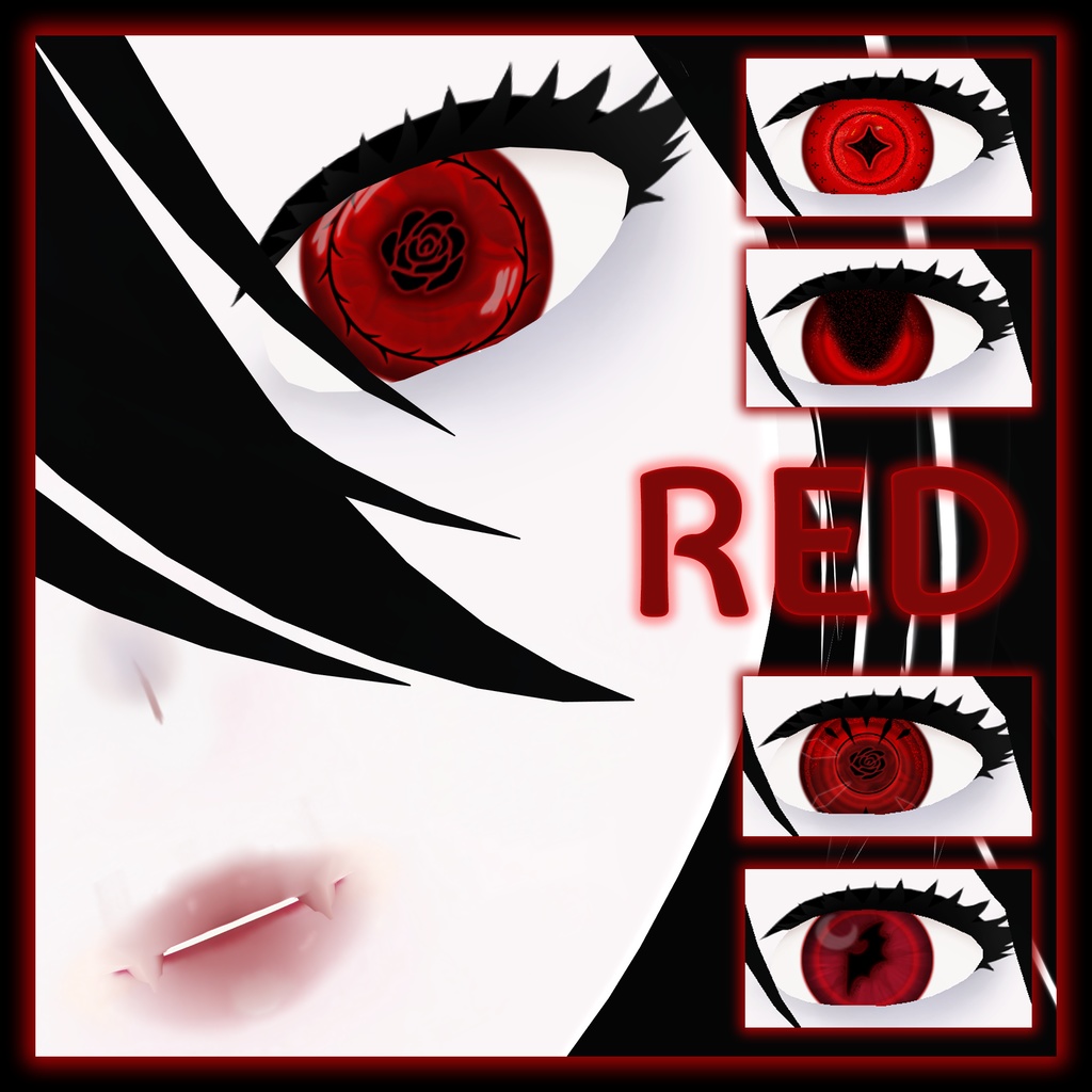 【VRoid】Vampire eyes collection「red」
